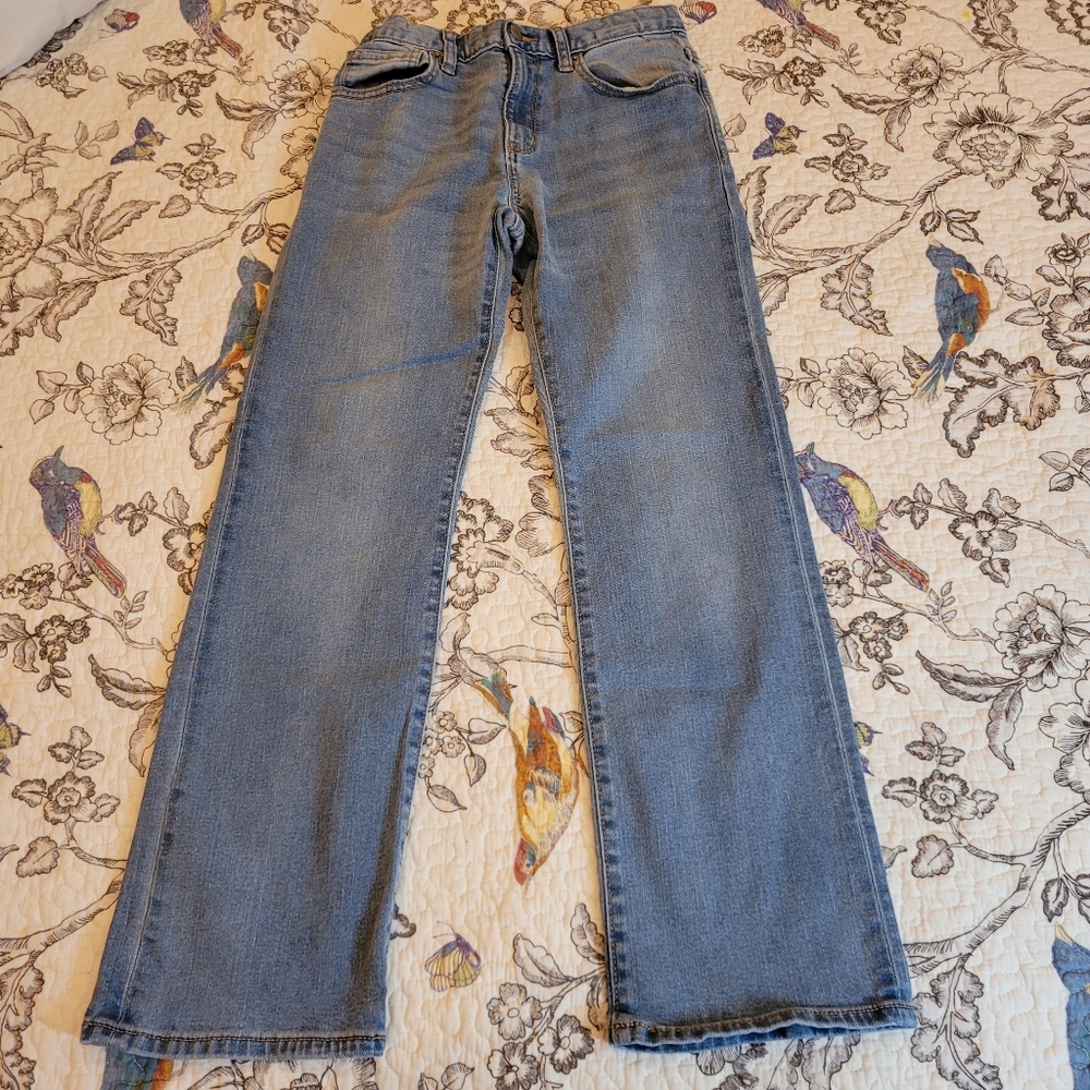Old Navy Boy's Straight Leg Built In Flex Jeans - Light Blue Sz 12 Regular